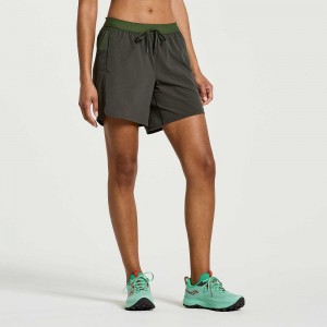 Saucony Explorer Utility 6" Short Mörkgröna | 74326-OUFN