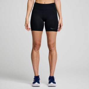 Saucony Fortify 6" Short Svarta | 70492-IBME