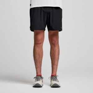 Saucony Peregrine 6" Short Svarta | 61495-VBHS